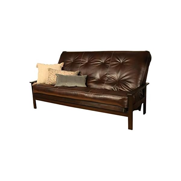 Kodiak furniture monterey espresso queen size futon with java brown mattress  urban country home decor