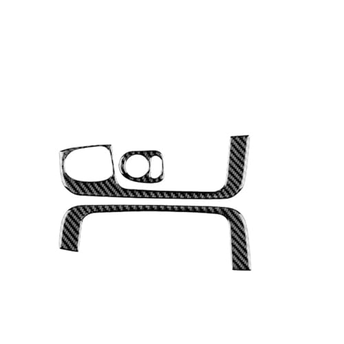 �ԗp�C���e���A�p�l�� �ɓK������t�B�A�b�g 500 2011-2023 500E 2012-2019 LHD RHD �Ԃ̃M�A�V�t�g�p�l���g�����\�t�g�J�[�{���t�@�C�o�[ ���� �K�[�j�b�V��(1Pair For RHD Black)