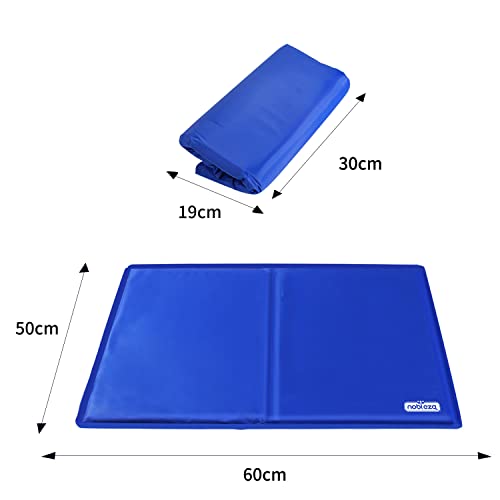 Nobleza - Kühlmatte Hunde Selbstkühlend Ungiftige Gelauflagen Welpe Katzenbett Kühlmatratze im Sommer, 65 * 50cm, Blau, M