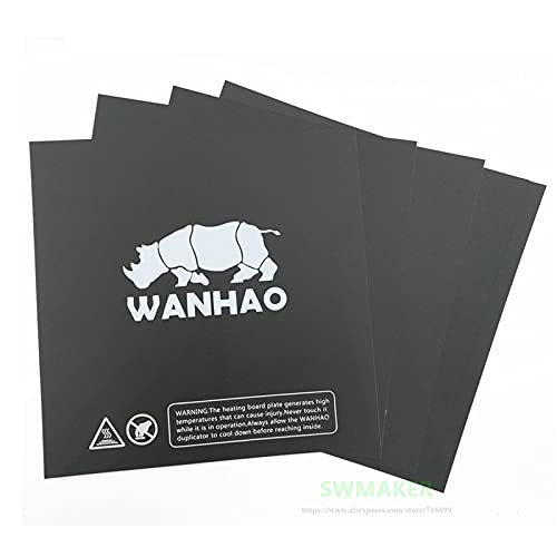 Lysee 3D Printer Parts & Accessories - 5pcs 220x220mm 200/214mm i3 V2.1 3D Printer Spare Parts Printing Heated Bed Sticker Similar with Buildtak i3 Heated Plate - (Size: 220x220mm)