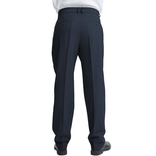 LETAOTAO Men's Classic Fit Dress Pants, Wrinkle-Free Flat Front Straight Leg Formal Pants for Business & Office2