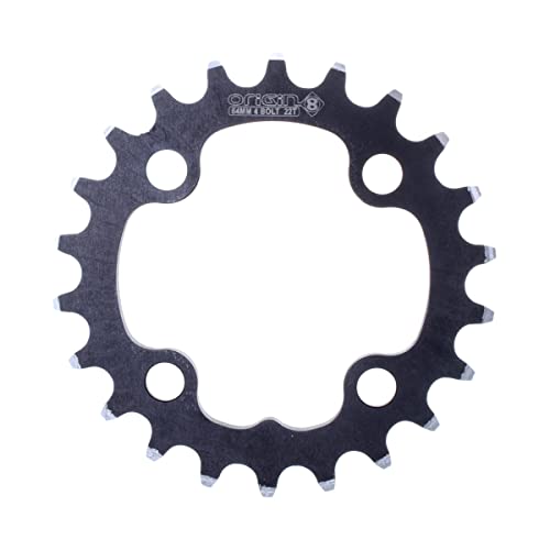 Plateau de vélo Origin8 Alliage Ramped fluide noir et argent pour pédalier route