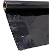 HFS(R) Black Plastic Sheeting Tarp Roll 6 MIL Vapor Barrier Moisture Barrier for Painting, Plastic Mulch, Weed Barrier, Concrete Moisture, Construction Film, Lumber Tarp, Ground Cover (10FTX25FT)