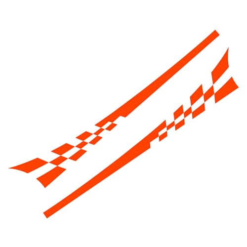 Autocollant voiture orange brillant de long stripe pour style tuning universel