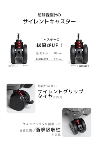 【PROEVO】スーツケース 機内持ち込み フロントオープン ストッパー付き サスペンション 8輪 機内持込 【AVANT】 ダブルキャスター キャリーケース キャリーバッグ 前ポケット 軽量 PCホルダー (S-MAX-40L-スクラッチ/ガンメタリック)
