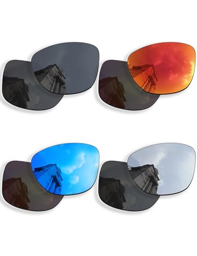 Image of 4 Pairs Polarized Replacement Lenses for Oakley Frogskins OO9013 Sunglasses, Anti-Scratch and Impact Resistant