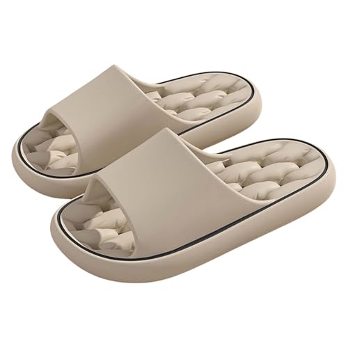 Chanclas de baño para hombre, diseño calado, pantuflas para mujer, puntera abierta, pantuflas de verano, ligeras, transpirables, suela antideslizante, de secado rápido, pantuflas de playa y piscina