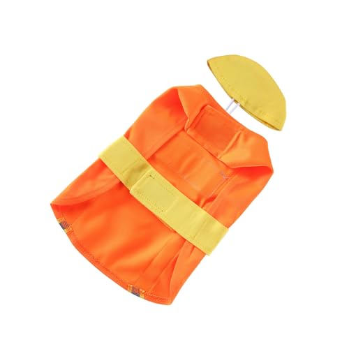 Disfraz ingeniero naranja para perros tamaño M