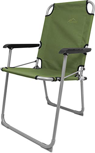 normani Leichter Klappstuhl Angelstuhl Campingstuhl bis 90 Kg Belastbarkeit Farbe Olive