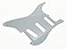 KAISH 8 Hole American Vintage Style Strat SSS Pickguard ST Guitar Pick Guard Scratch Plate for Strat/Stratocaster White 1 Ply