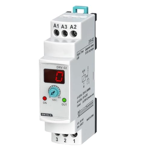 Relais temporisé numérique DRV-01D anti-surcharge 220VAC temporisation 0-99s stable