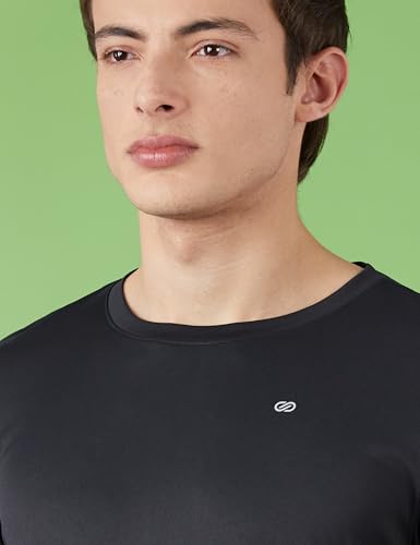 Image of Amazon Brand - Symbol Men's Solid Active Regular Fit Sports T-Shirt | Round Neck | Half Sleeve (Available in Plus Sizes)