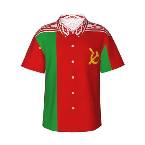 Chemise hawaïenne drapeau Biélorussie pour vos soirées plage et barbecues d'été