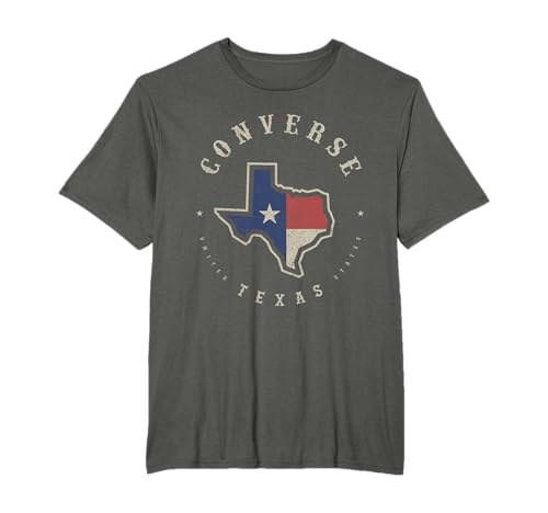 Image of My City My Texas Shirt Co. Vintage Converse Texas State Flag Map Souvenir Gift T-Shirt