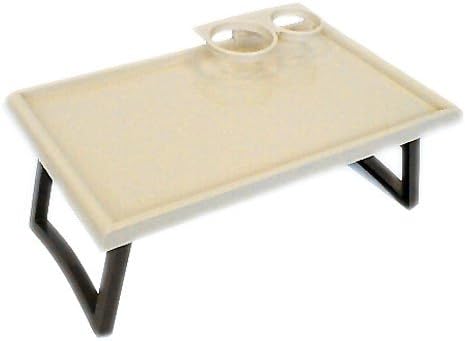 Bed-Tray Table - Plastic - in Beige-Brown
