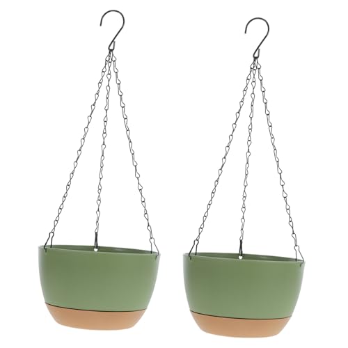 HOODANCOS Maceta Colgante Autoabsorbente para Decoración de Jardín Interior, 2 Piezas, Diseño Hidropónico, de Espacio, Material Resistente y...