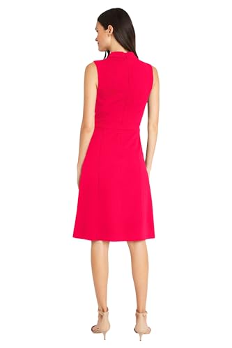 Image of Maggy London Women's Versatile Mock Neck Sleeveless A-line Dress for Women | Womens Dresses