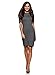 Produktbild oodji Ultra Damen Tailliertes Kleid mit Kontrastbesatz, Schwarz, DE 34 / EU 36 / XS