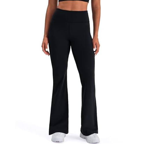 K-Swiss Flare Leggings for Women 32" - High Waist Wide Leg Bell Bottom Bootcut Yoga Pants for Casual Lounge