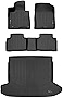SMARTLINER All Weather Custom Fit Black 2 Row Floor Mats & Cargo Liner Set Compatible with 2022-2023 Hyundai Tucson (Only Fits Vehicles with Standard Audio System)