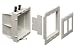 Arlington DVFR2W-1 Recessed Electrical Outlet Mounting Box with Paintable Wall Plate, 2-Gang, White