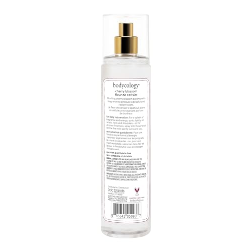 Bodycology Long-Lasting Fragrance Body Mist, Cherry Blossom, 8 fl oz