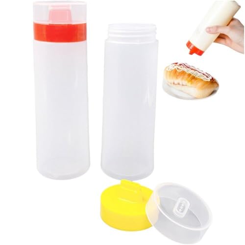 HiyyFloy 2 Uds Botella De Condimento Botellas De De Ensalada De 4 Orificios Recipientes Exprimibles Reutilizables Botellas Exprimibles De Resina para De Tomate Mermelada Mayonesa Aceite De Oliva