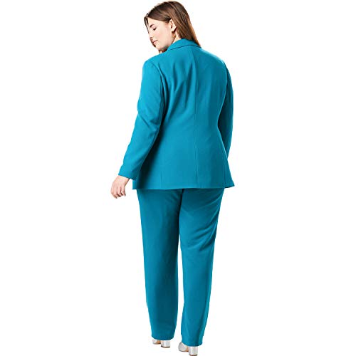Jessica London Women\'s Plus Size Single Breasted Pant Suit - 16 W, Navy