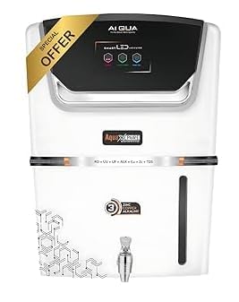 Image of Aqua X Pure RO Water Purifier | RO+UV+UF+TDS Control | 12L Tank | Active Copper & Zinc | LED UV Indicator | 1 Year Warranty. (AI White 1)