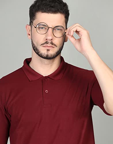 Image of INKKR Men's Casual Polo Neck Half Sleeve Solid T-Shirt (Pack-3)