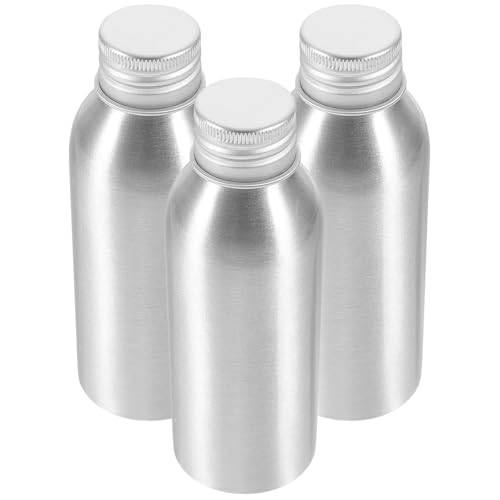 UKCOCO 3 juegos Botellas de Aluminio Recargables para Perfume y Aceites Esenciales Envases Vacíos Reutilizables con Tapón de Aluminio Diseño Portátil Olor Capacidad