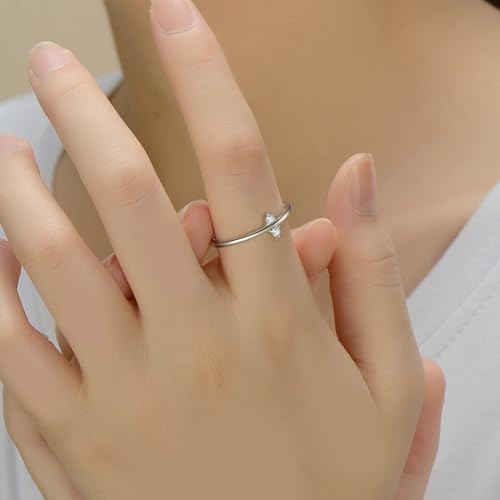 Bague or blanc 9K et diamant éclatant un bijou d'exception - 2