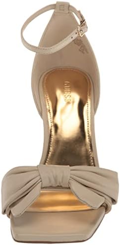 GUESS Women's SANCIA Heeled Sandal, Cream 110, 9.5 | Image 1