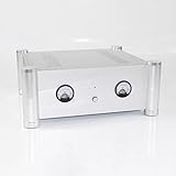 LeTkingok CJ-WA126 Vollaluminium Chassis für Röhrenverstärker/Vorverstärker/Kopfhörerverstärker/Endstufe mit VU Meter und Pegelmesser