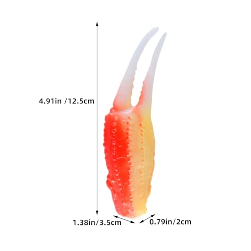 BESTonZON 3PCS Supplies Simulation Crab Claws, DIY Artificial Faux Crab Claws Simulated Toy, Shrimp Model Decor Realistic Crab Claw Toy Adorable Fake Crab Leg Dining Table PVC Accessories