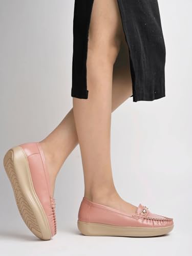 Image of Shoetopia Women's Comfort Loafers - Soft Sole Slip-On Moccasins with Horsebit Detail | Casual & Office Wear Flats