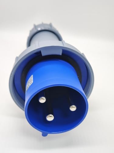 Conector industrial 3 pines 125A IP67 para bases aéreas y cuadros eléctricos de 250V 5