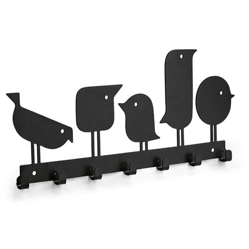 Image of Bird Metal Key Hanger | Heavy Duty Steel Wall-Mounted Key Holder with 7 Hooks | Home Decor Organizer | Stylish Keychain Holder | Decorative Modern Key Rack for Home Entrance, Office