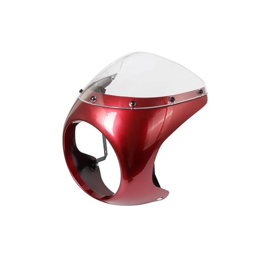 Windschild Motorrad Universal Cafe Racer 7 Zoll Scheinwerfer Lenker Verkleidung Windschutzscheiben-Kits