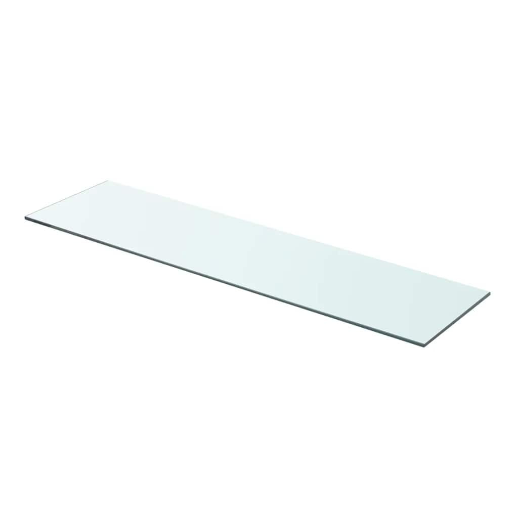 Ripiani in vetro temperato trasparente 2 pezzi pannello 80 x 20 cm per parete moderna espositore da bancone resistente con capacità di carico 15 kg durevole facile da pulire