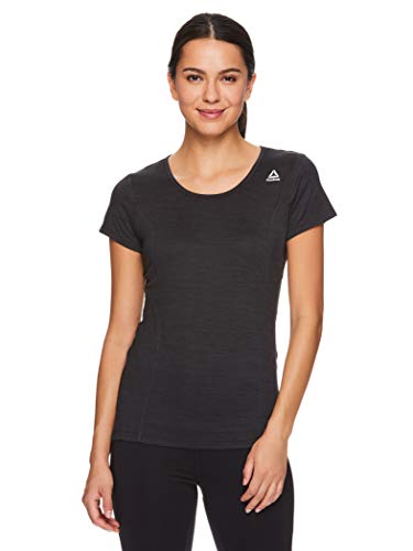 Reebok Women's Gym & Workout T-Shirt - Dynamic Fitted Performance Short Sleeve Athletic