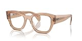 Ray-Ban Rx7681v Jorge - Montatura quadrata per occhiali da vista, Lenti trasparenti caffè chiaro/demo, 52 mm