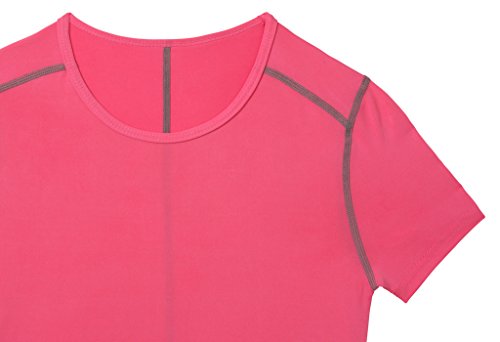 Tca Women's Pro Performance Short Sleeve Base Layer Running Training Top - Hot Pink S - Hot Pink - S #TOP4