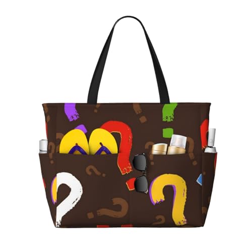 Sac à bandoulière pour femme avec grand compartiment fourre-tout et motif coloré original
