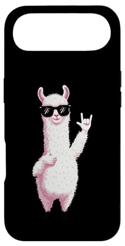 Cool Llama Rock �n���h�T�C�� �T���O���X �A�j�}���O���t�B�b�N �X�}�z�P�[�X iPhone Air �p