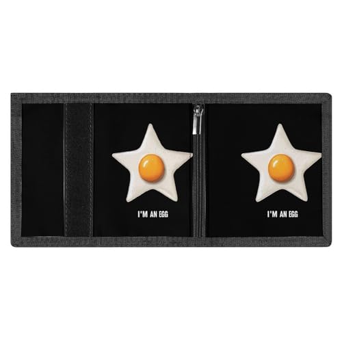 Im An Egg Fried Egg Trifold Wallet Slim Credit Card Holder Minimalist Front Pocket Money Clip for Women Men4