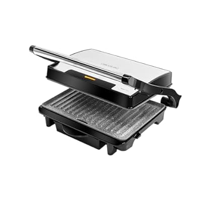Cecotec Elektrischer Kontaktgrill und Sandwichmaker Rock'nGrill Rapid. 1500 W, Grillfläche 24,5 x 17,3 cm, RockStone-Beschichtung, anpassbare obere Platte, Fettauffangschale. – Bild 3