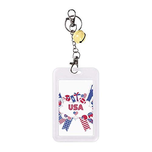 Étui de protection carte de crédit rigide motif USA cloche jaune