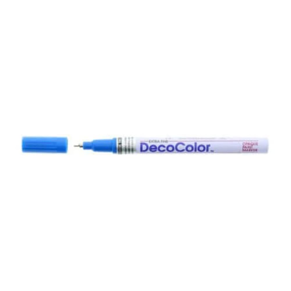 Uchida DecoColor - Pennarello a base di olio, lucido, colore: Blu