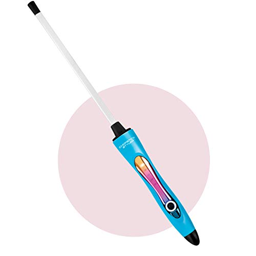 CHOPSTICK STYLER Long Curling Wand Iron, Rectangular 3/8 Thin Titanium Barrel for Corkscrew Spiral Chopstick Curls, Professional Curler with Temperature Control for Extra Long Hair